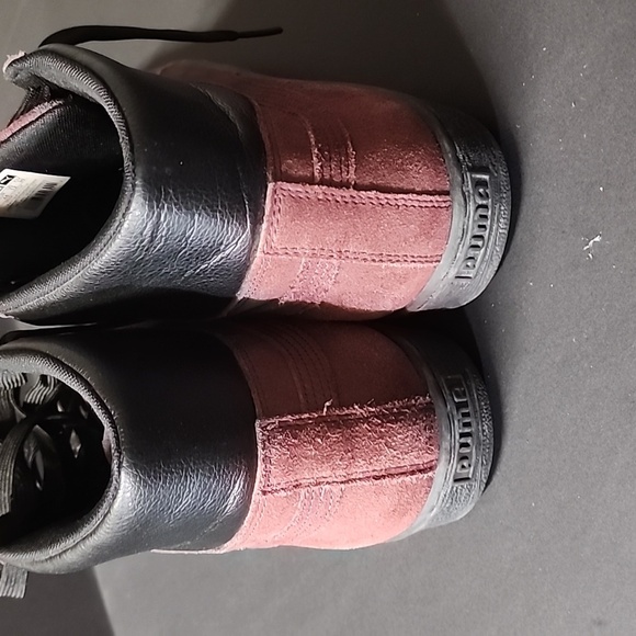 Suede wine colored Puma High tops sz 12 Mens - Picture 4 of 10